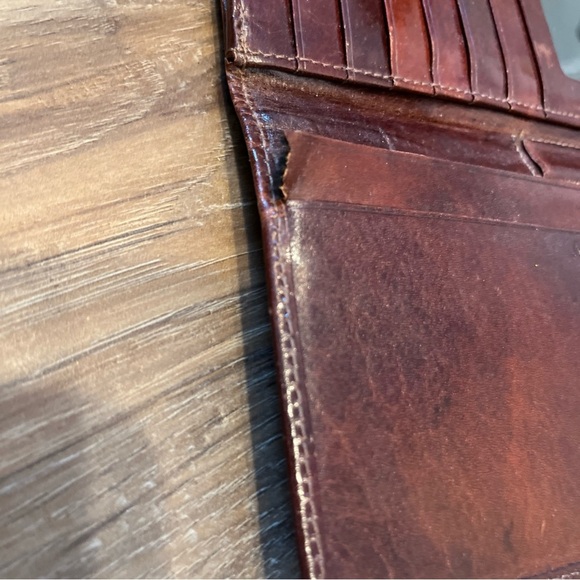 Vintage Gary's Leather  Credit Card ID Window Bifold Wallet - Made in USA - Picture 7 of 8